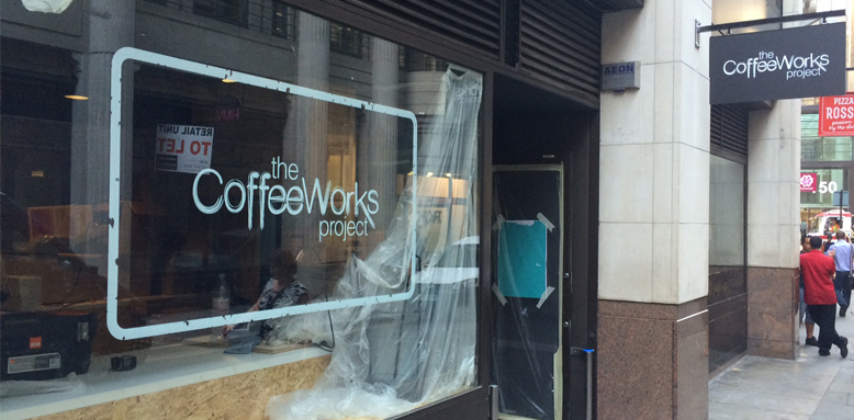 vinyl window for the coffee works project